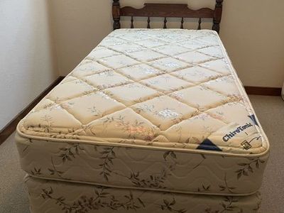 Twin Bed, Mattress and Box Spring ,Plus Bed Frame and Headboard