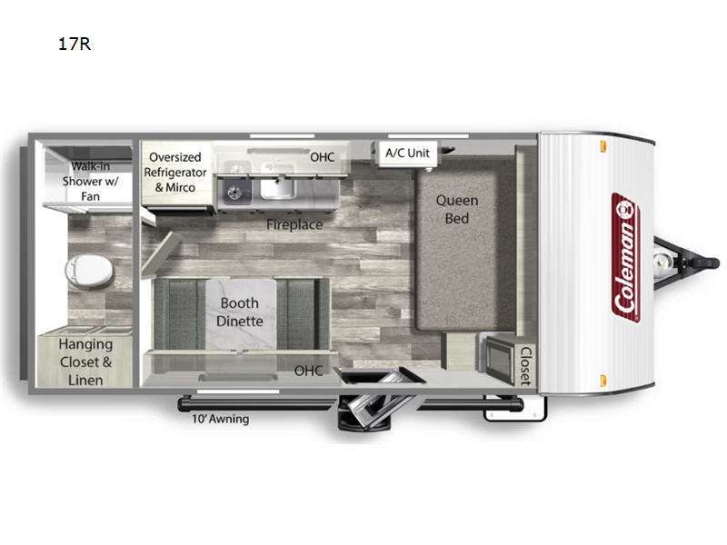 2024 Dutchmen RV Coleman 17R Travel Trailer Rear Bath