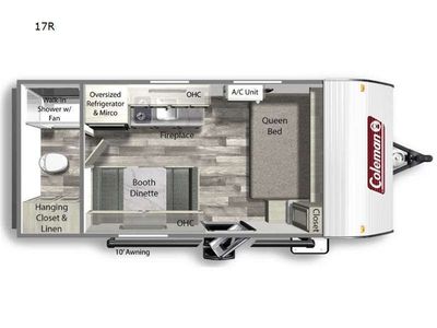 2024 Dutchmen RV Coleman 17R Travel Trailer Rear Bath