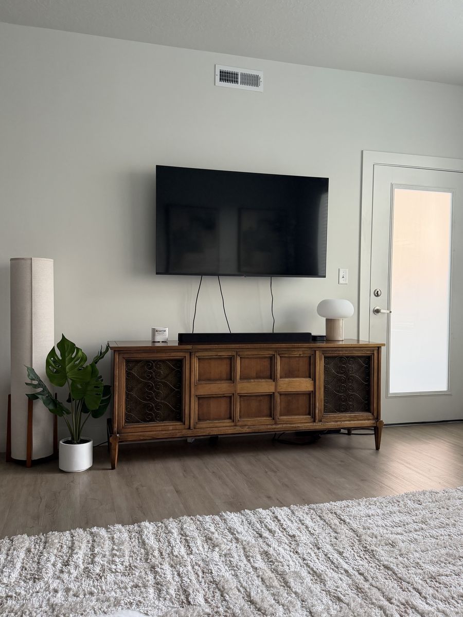 mid century media console