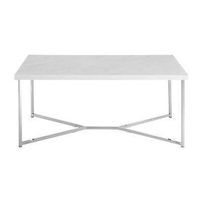 Walker Edison 42in Y Leg ModernGlam Coffee Table