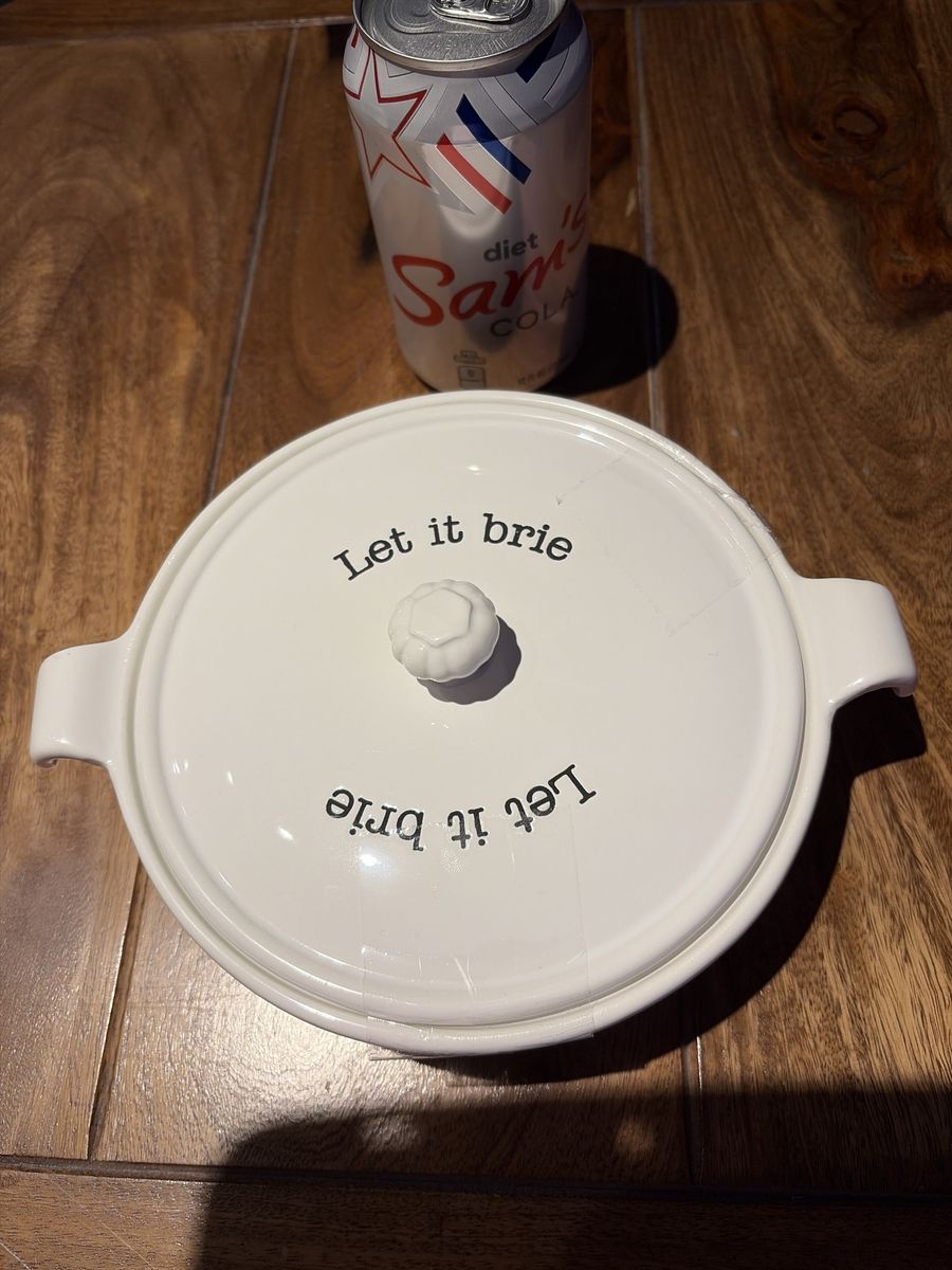 Like New Mudpie Cheese Ceramic Container