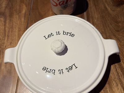 Like New Mudpie Cheese Ceramic Container