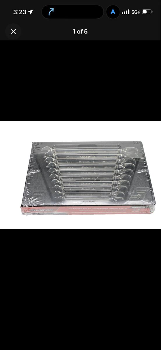 SNAP ON 10-19MM Reversible Ratchet wrenches 10PC