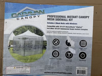 Caravan Canopy Professional Instant Canopy Mesh Sidewall Kit - 10'x10' w/ Windows
