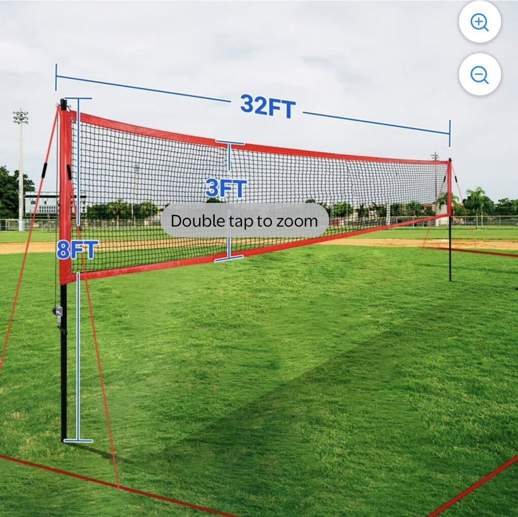 FitPlay Volleyball And Badminton Combo Net Set