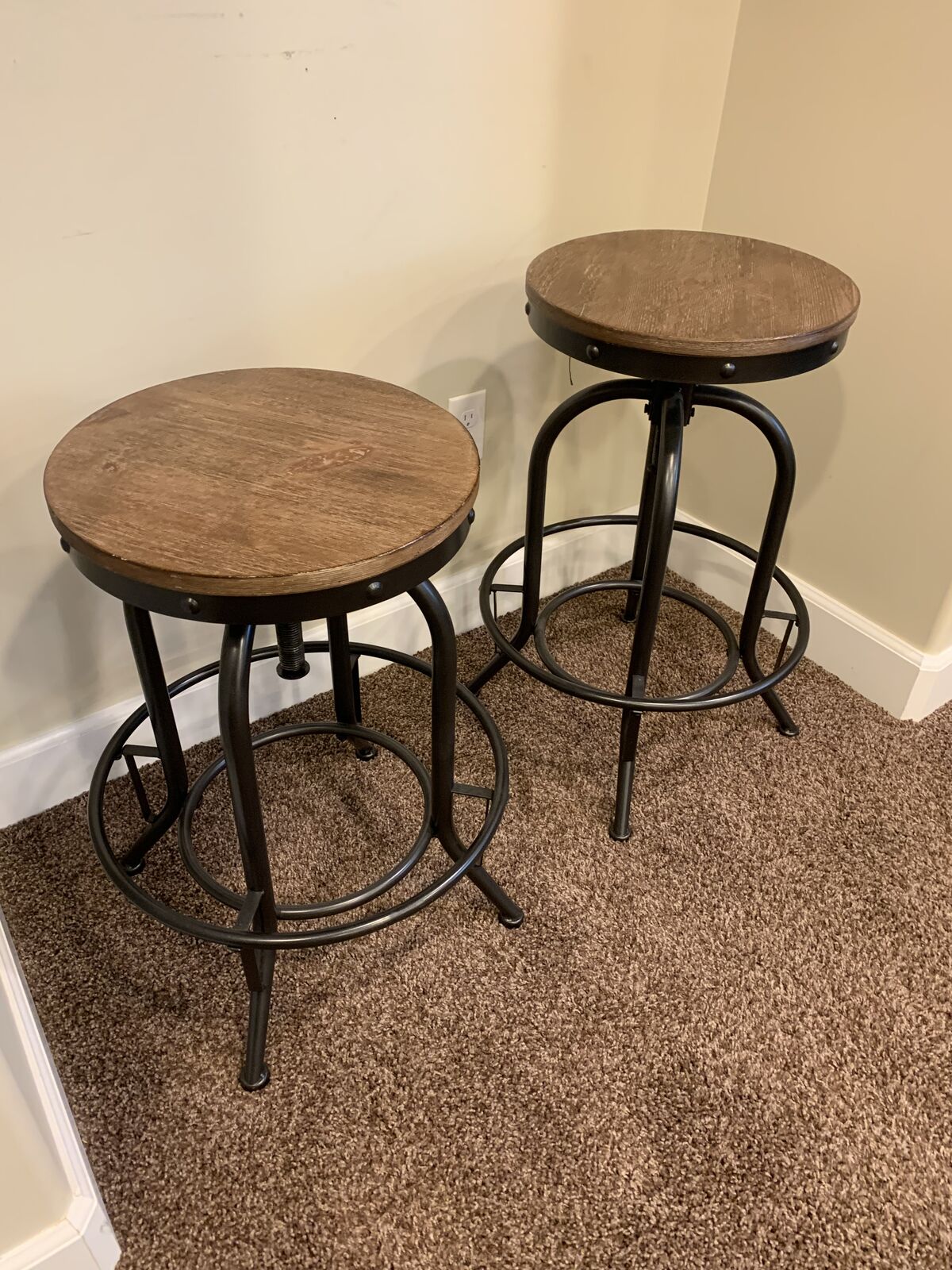 Barstools Metal/Wood