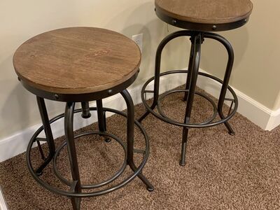 Barstools Metal/Wood