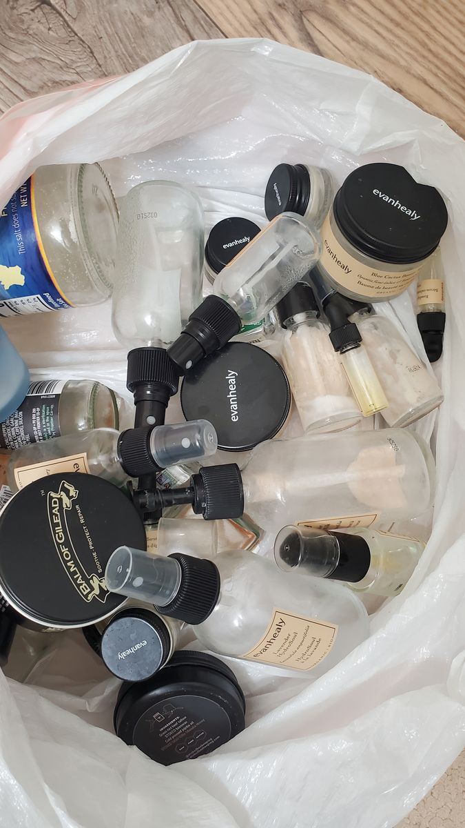Empty glass containers