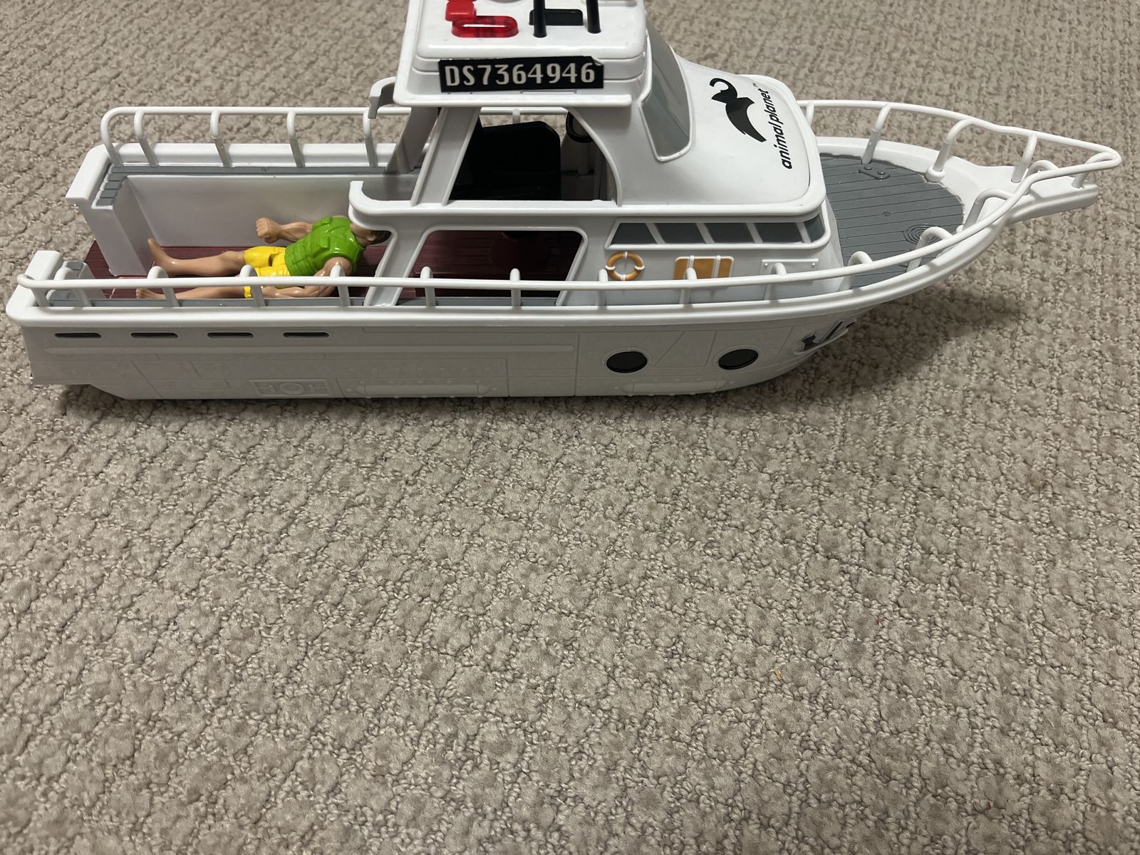 Rescue Patrol Boat Toy with Action Figure - Used Good Condition