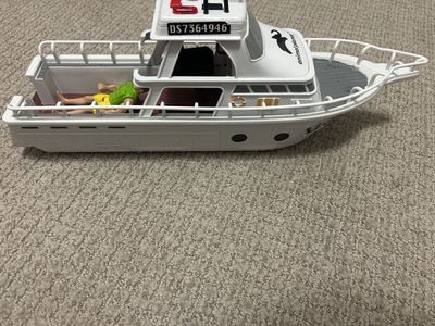 Rescue Patrol Boat Toy with Action Figure - Used Good Condition