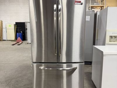 GE Stainless Steel French Door Refrigerator - Bottom Freezer, Used Condition