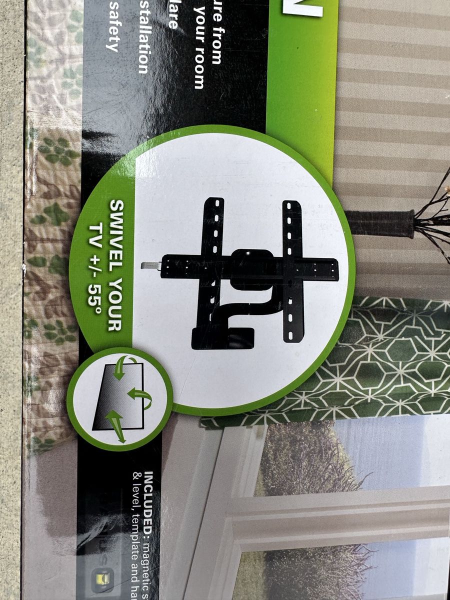 Full-Motion Premium TV Wall Mount, Swivel 55° for 40-50" TVs up to 75 lbs, Easy Install