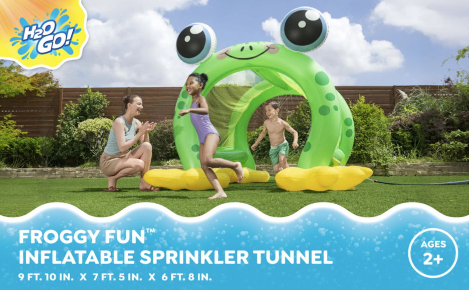 Kids Froggy Fun Sprinkler Tunnel