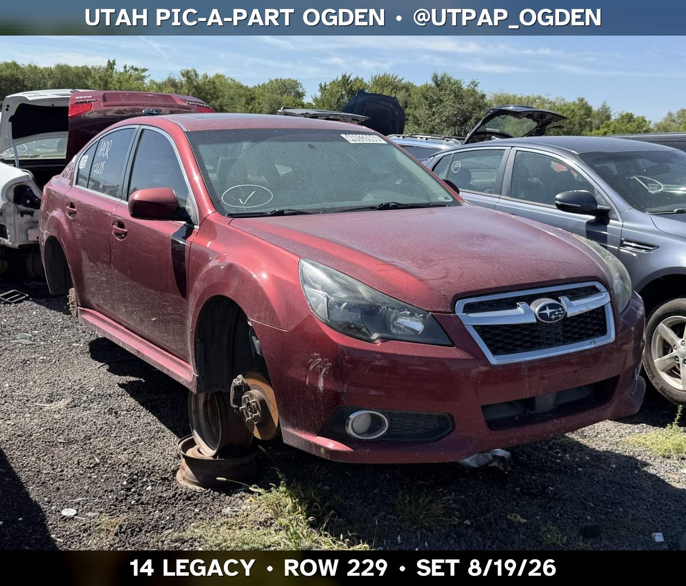 Just In! 2014 Subaru Legacy Parts - UTPAP Ogden
