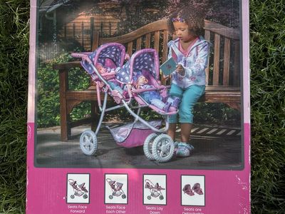 Double doll stroller new in box