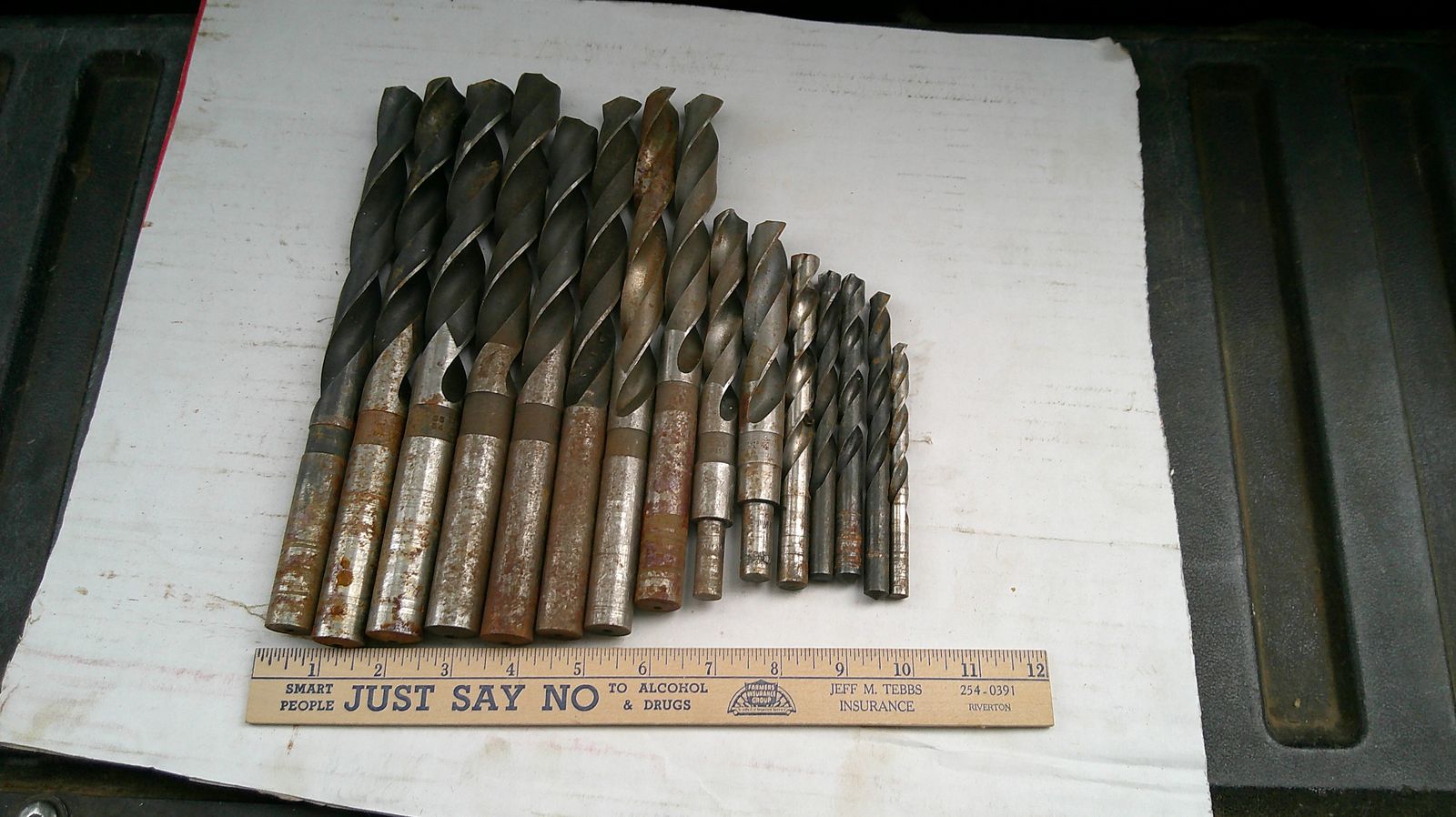 15 USED Assorted Drill Bits LARGER All For $25