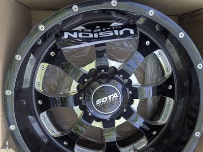 SOTA Offroad VISION Black & Milled, 8-Lug , 20×10 Truck Wheel Rims