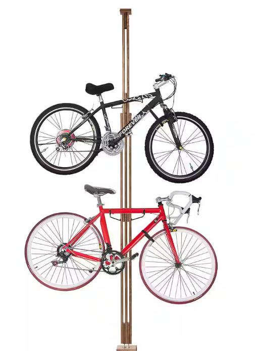 2-Bike Wooden Bicycle Rack