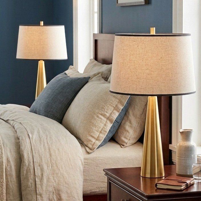 Pair of Stunning Tapered Contemporary Modern Lamps