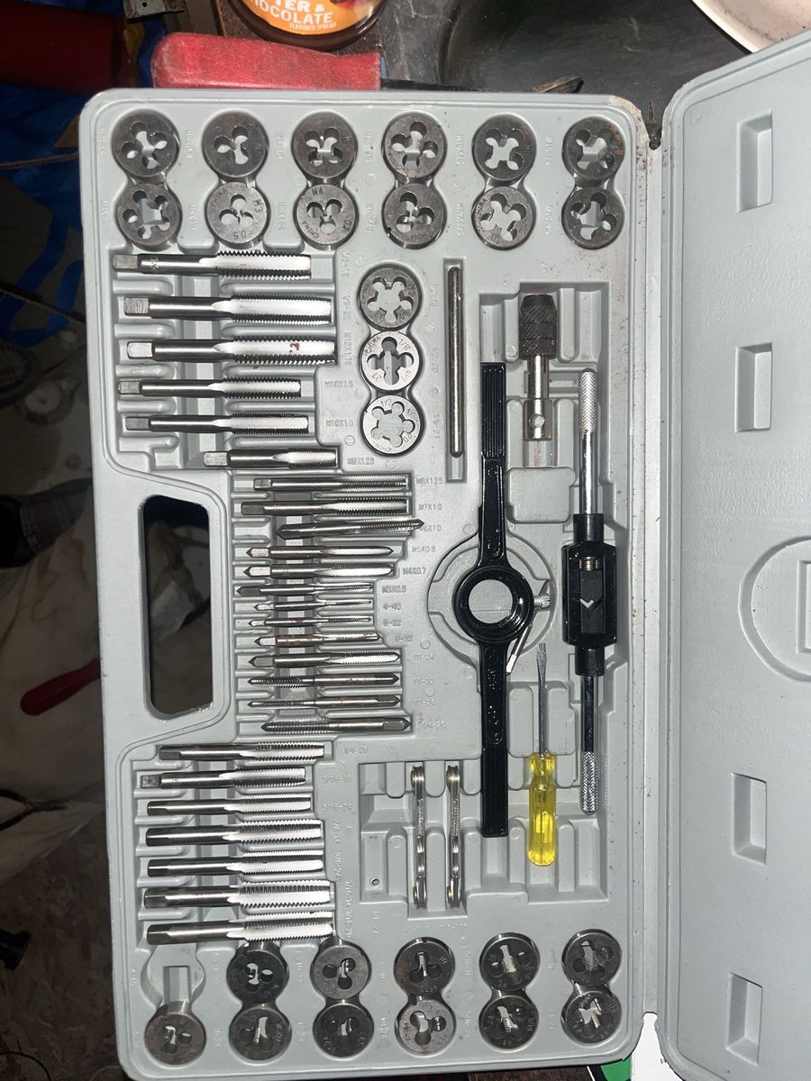 Tap and Die Tool Set in Hard Storage Case