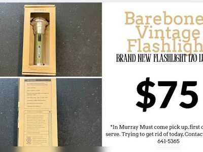 Brand New Barebones Vintage Flashlight (Olive Drab) - Retro Camping