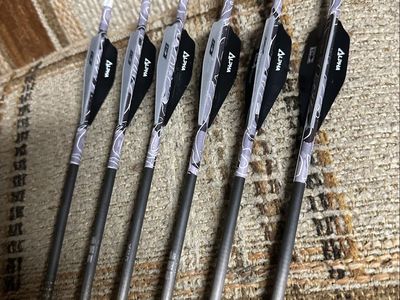 Half a dozen Easton x10 parallel pro arrows for compound bow