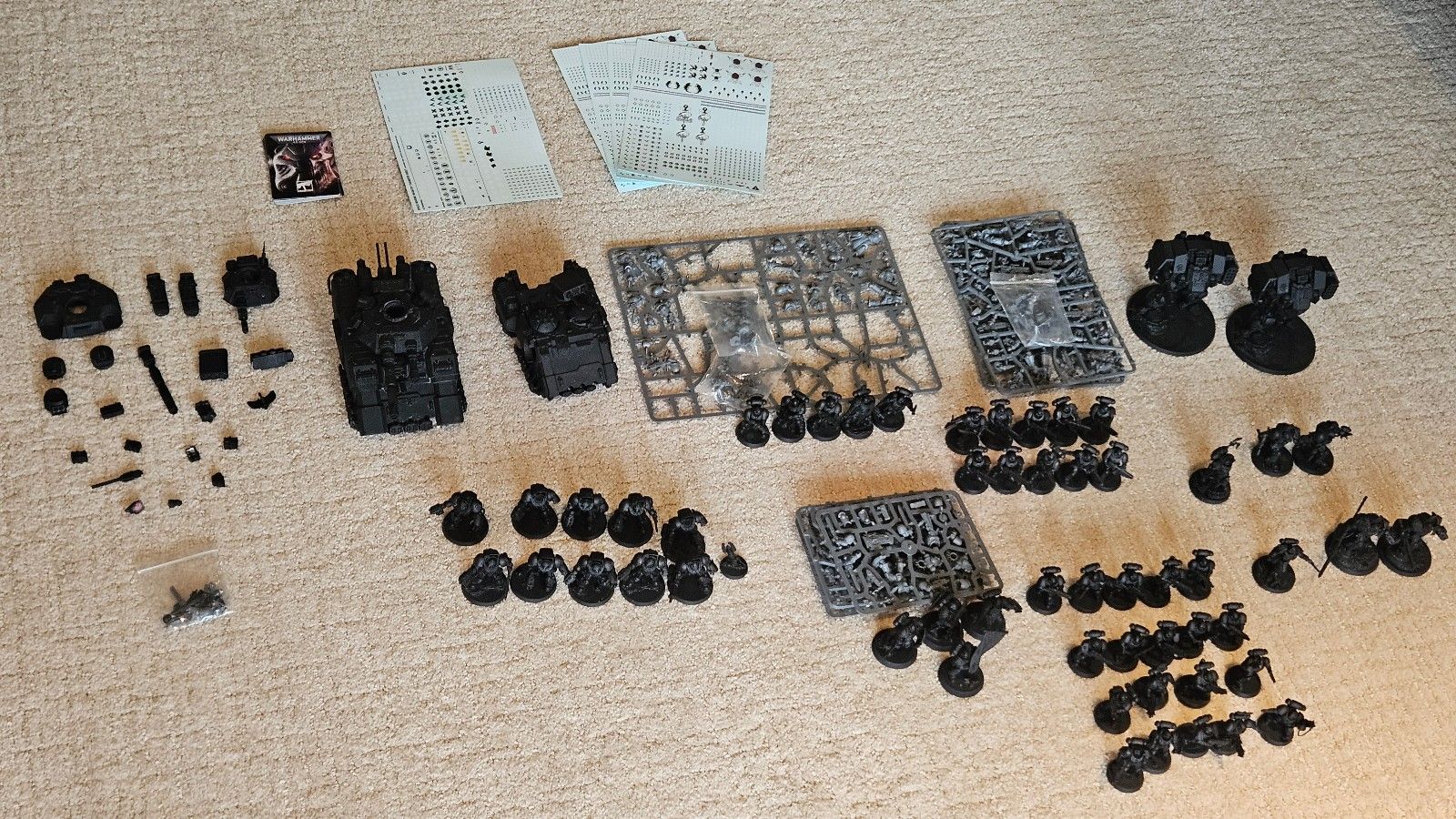 Warhammer 40k Space Marine Army lot/ collection, 2500+ points, mostly assembled