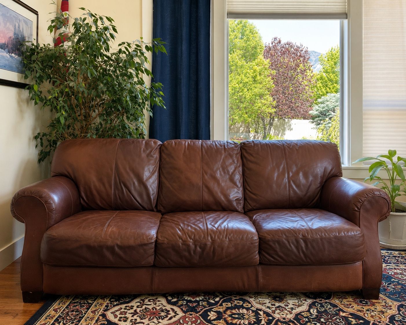 Natuzzi Genuine Italian Leather Sofa Made in Italy