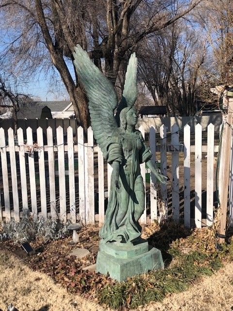 6 foot+ Tall Bronze Angel Statue, $6,500