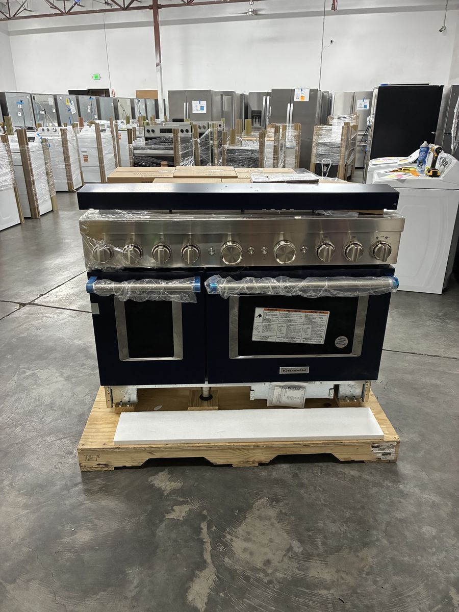 NEW KITCHENAID 48 INCH DUAL FUEL COMMERCIAL RANGE