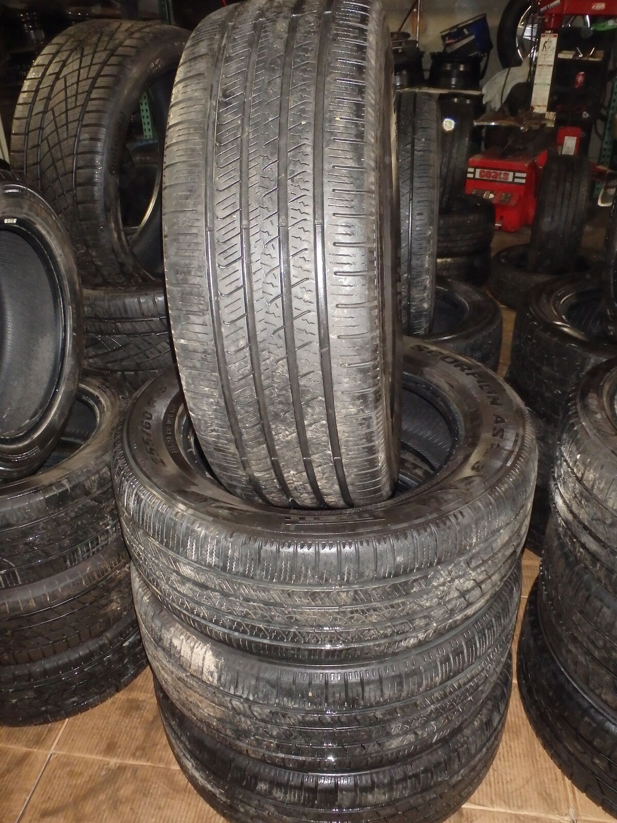 255/60R19 PIRELLI SCORPION AS PLUS SET OF USED TIRES