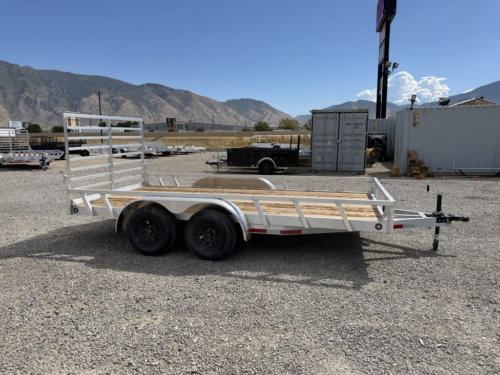 2026 Baughman 7x18 Angled Side 7K Aluminum Utility Trailer