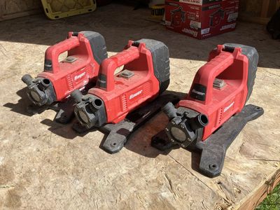 Used, 3 Bauer water pumps and 4 Bauer Batteries (comes with battery charger).
