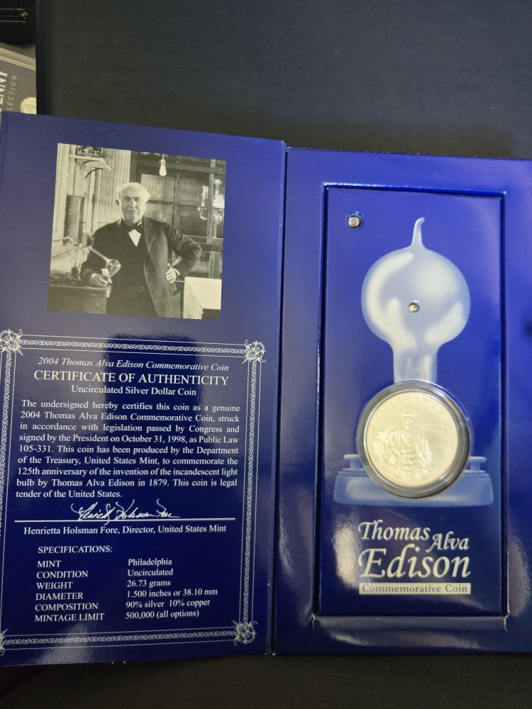 Thomas Edison SILVER Coin