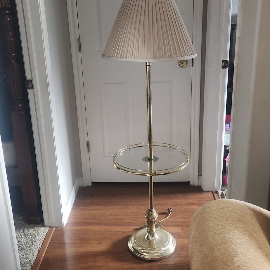 lamp with glass table