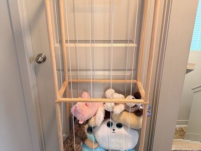 Wooden Toy Zoo Stuffed Animal Storage Cage Holder