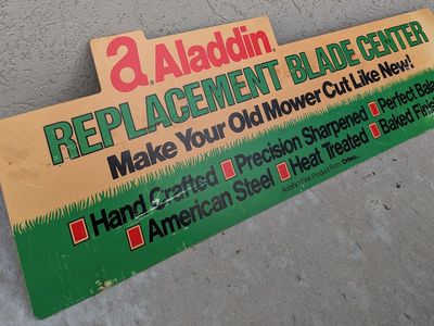 Vintage Aladdin Replacement Blade Center Sign
