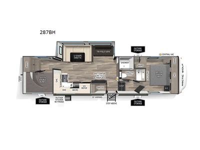 2026 Forest River RV Cherokee Arctic Wolf 287BH Fifth Wheel Bunkhouse|Front Bedroom|Outdoor Kitchen|U Shaped Dinette