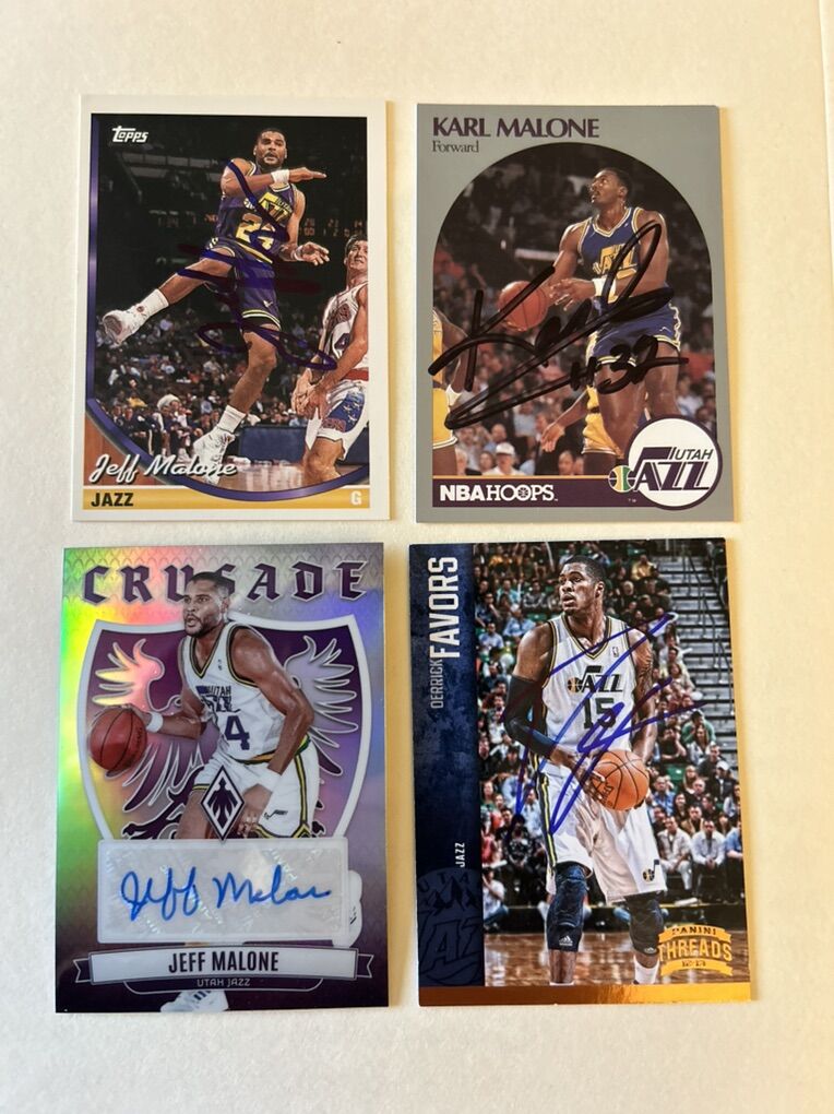 Utah Jazz Lot Hand Sined Auto Utah Jazz Autograph