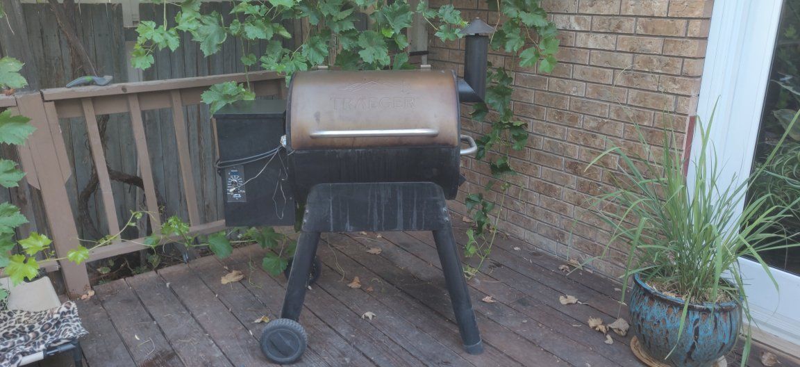 Traeger Smoker + Propane Fryer Setup