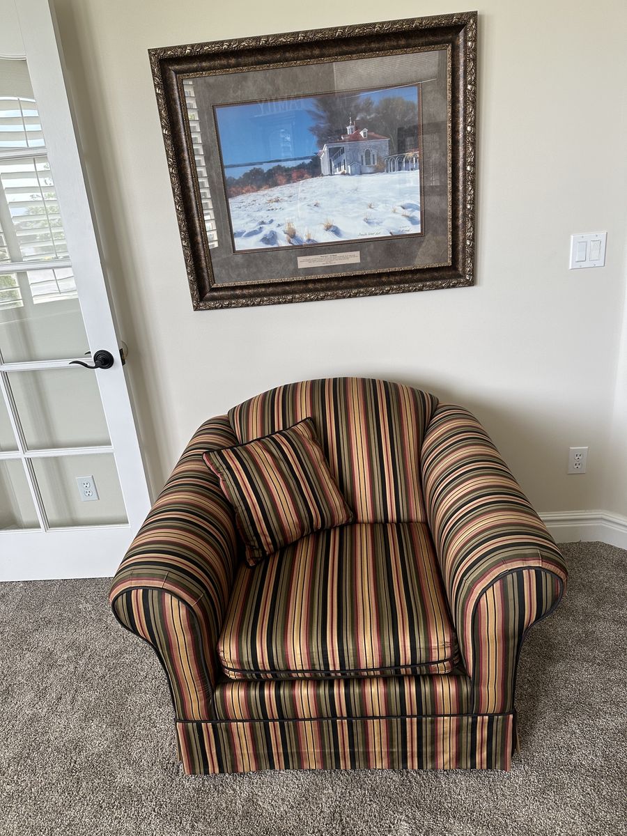 VERY comfortable striped chair