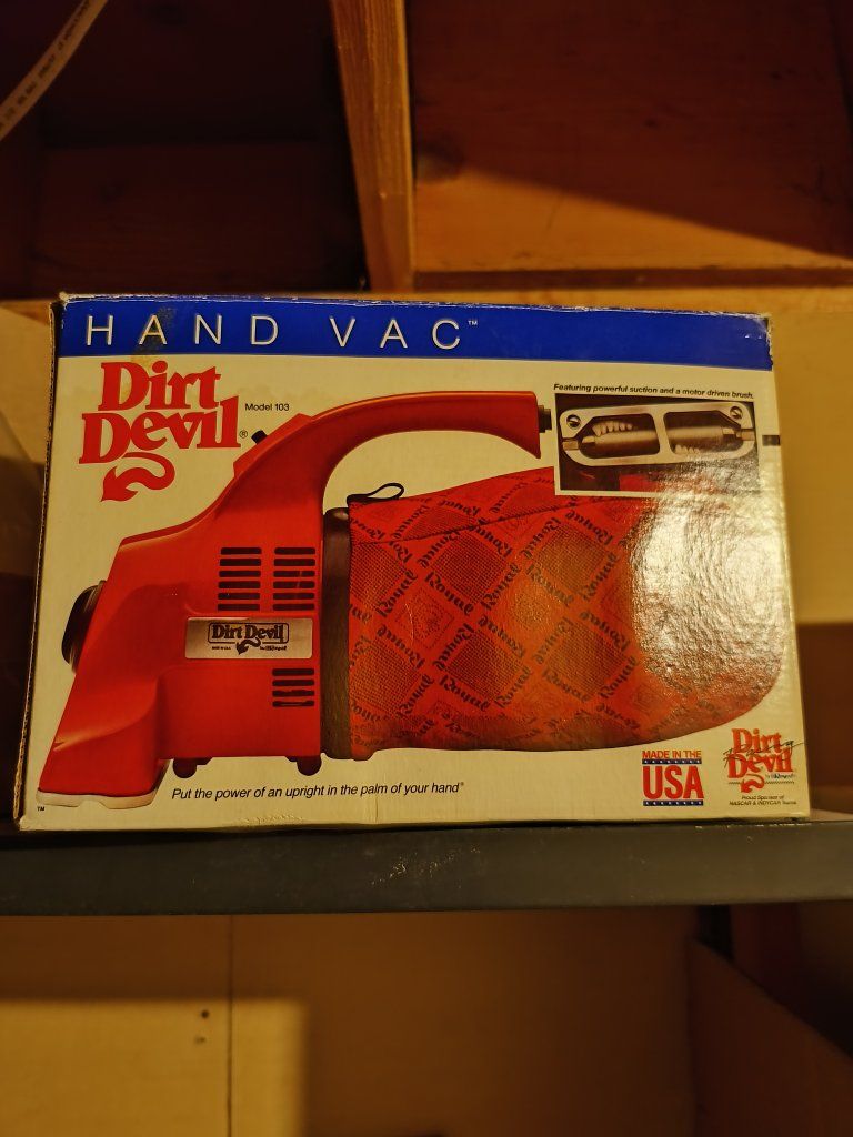 Vintage Dirt Devil Hand Vac Model 103 Corded Handheld Vacuum with Original Box
