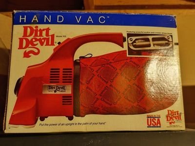 Vintage Dirt Devil Hand Vac Model 103 Corded Handheld Vacuum with Original Box