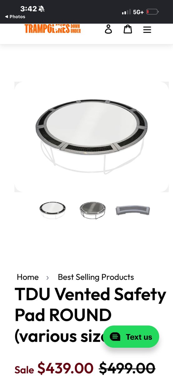 TDU Vented Round Trampoline Safety Pad - 14 ft.