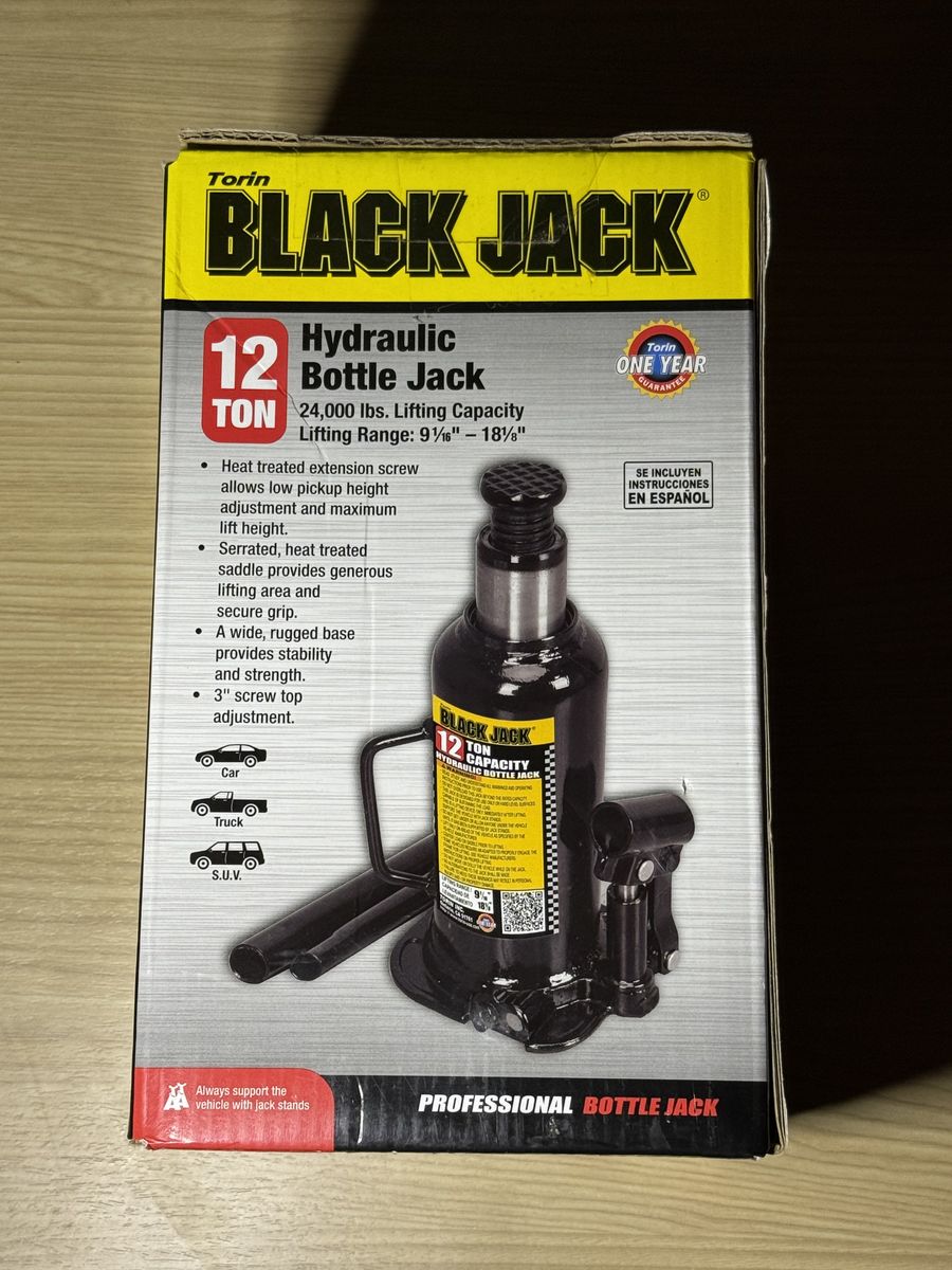 Torin Black Jack - 12 Ton Hydraulic Bottle Jack