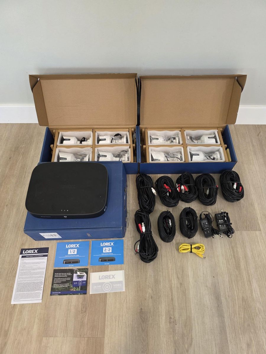 Lorex 8-channel, 8 camera, 4K Ultra HD DVR high-definition recording security systems. 4K resolution