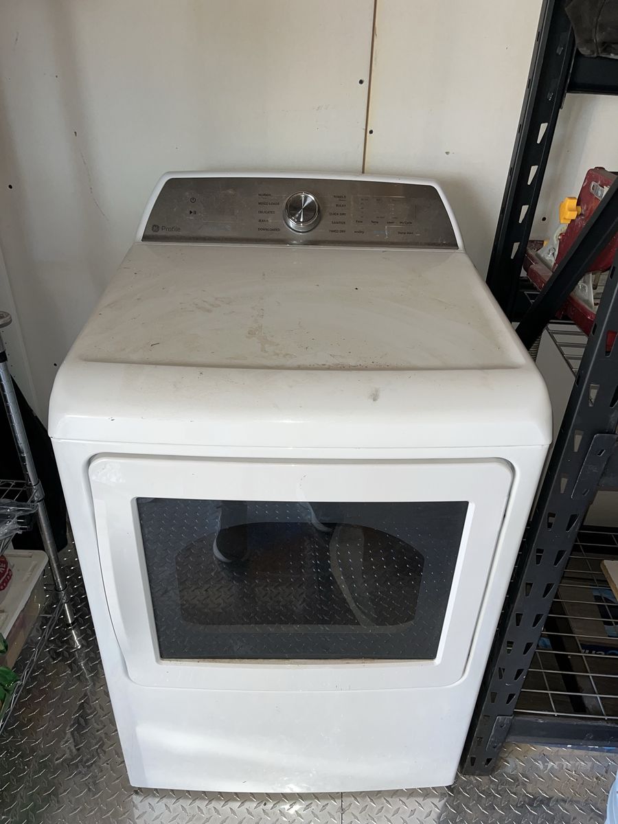 GE Profile Front Load Clothes Dryer White electric