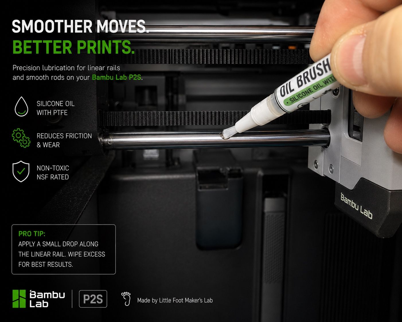 3d Printer- Oil Brush Maintenance Pen . (3 for $15)