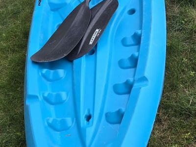 Lifetime Lake Time Sit-On-Top Kayak - Blue, Includes Paddle, Good Condition